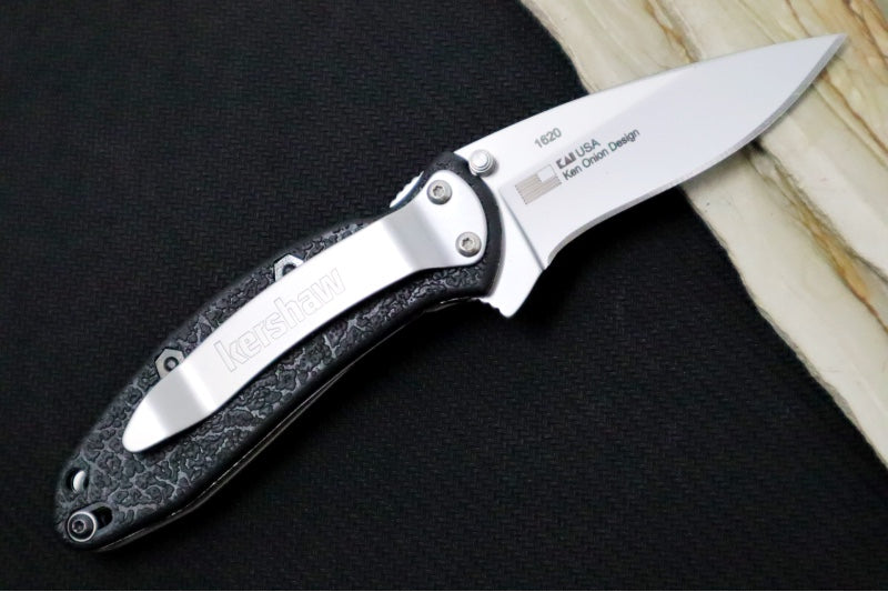 Kershaw 1620 Scallion Flipper - Satin Blade / Black Handle - Northwest Knives