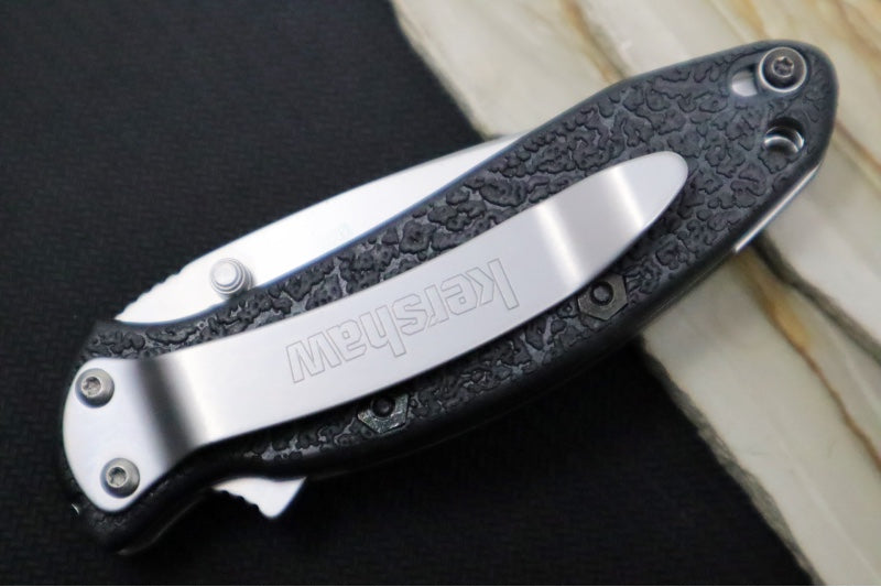 Kershaw 1620 Scallion Flipper - Satin Blade / Black Handle - Northwest Knives