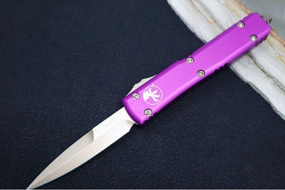 Microtech Ultratech OTF - Bayonet Blade / Bronzed Finish / Violet Anodized Aluminum Handle 120-13VI