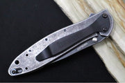 Kershaw 1660BLKW Leek Flipper - Blackwash 14C28N Blade / Blackwash Stainless Steel Handle - Northwest Knives