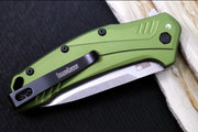 Kershaw Link 1776OLSW - Stonewashed Blade / CPM-Magnacut Steel / Olive Green Aluminum Handle - Northwest Knives