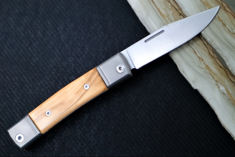 Lionsteel bestMAN Slip Joint - Olive Wood Handle / M390 Steel - BM1UL