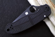 Spyderco Paramilitary 3 Salt Blackout - Black G-10 / CPM-Magnacut Steel / Black DLC Finish - C223GMCBKP - Northwest Knives