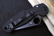 Spyderco Paramilitary 3 Salt Blackout - Black G-10 / CPM-Magnacut Steel / Black DLC Finish - C223GMCBKP - Northwest Knives