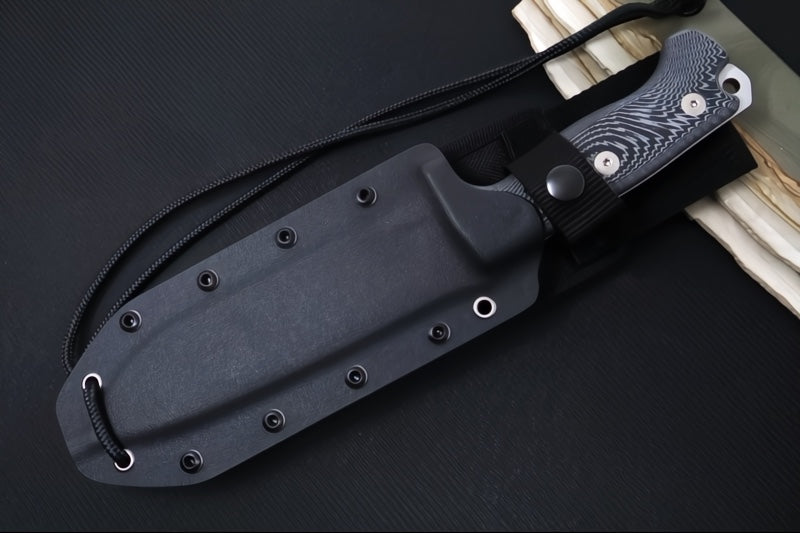 Lionsteel M7 Fixed Blade Hunting Knife - Black Micarta