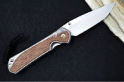 Chris Reeve Knives Large Sebenza 31 Left Handed Glass Blasted - Drop Point Blade / Natural Canvas Micarta L31-1661 - Northwest Knives