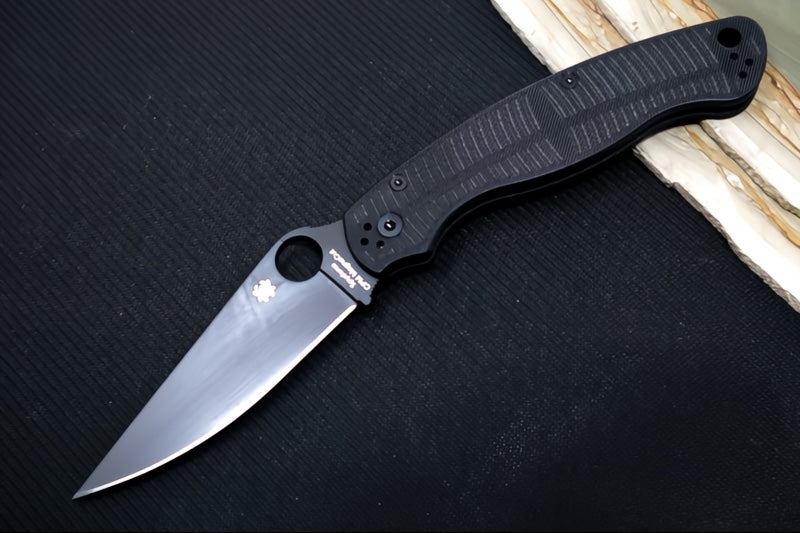 Spyderco Military 2 Salt - CPM-Magnacut Steel / Black Blade / Black G-10 Handle C36GMCBKP2 - Northwest Knives