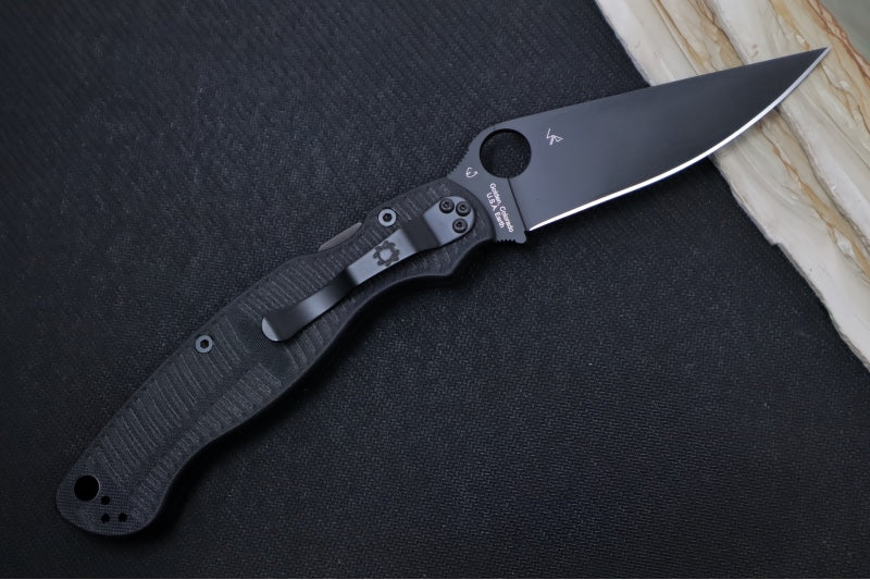 Spyderco Military 2 Salt - CPM-Magnacut Steel / Black Blade / Black G-10 Handle C36GMCBKP2 - Northwest Knives