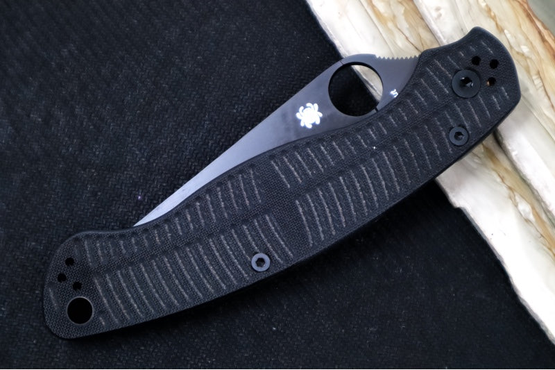 Spyderco Military 2 Salt - CPM-Magnacut Steel / Black Blade / Black G-10 Handle C36GMCBKP2 - Northwest Knives