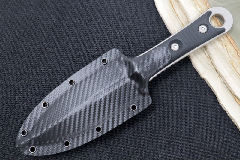 Microtech SBD - Stonewashed Finish / Dagger Blade with Partial Serrations / Black G-10 Handle 201-11 - Northwest Knives