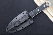 Microtech SBD - Stonewashed Finish / Dagger Blade with Partial Serrations / Black G-10 Handle 201-11 - Northwest Knives