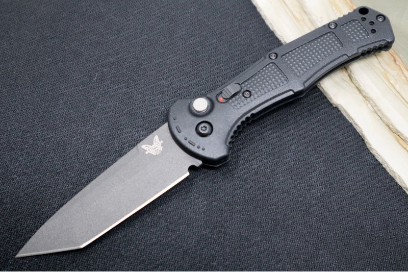Benchmade 9071BK Claymore Auto - Black D2 Tanto Blade / Black Grivory Handle