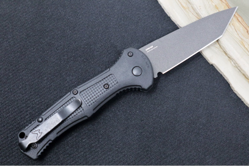 Benchmade 9071BK Claymore Auto - Black D2 Tanto Blade / Black Grivory Handle - Northwest Knives