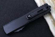 Microtech Ultratech ZBP (Zero Blade Play) OTF Tactical - Black Finish / Single Edge / Black Anodized Aluminum Handle 1121-1T - Northwest Knives