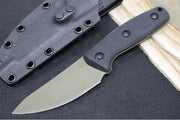 Schwarz Designs Confidante - Black Canvas Handle / Magnacut Blade / OD Green Cerakote Finish / Black Kydex Sheath - Northwest Knives