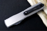 Microtech Ultratech ZBP (Zero Blade Play) OTF - Black Finish / Single Edge with Partial Serrate / Natural Clear Anodized Aluminum Handle 1121-2NC - Northwest Knives
