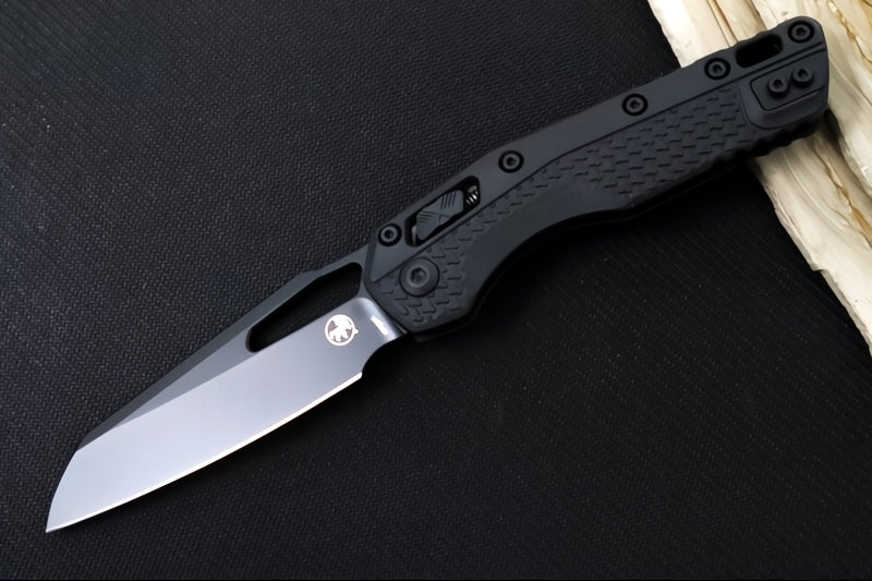 Microtech MSI Manual Folder Tactical - Black Finished Blade / Black Hardware / Black Polymer w/ Trim-Grip Handle 210T-1TPM - Northwest Knives