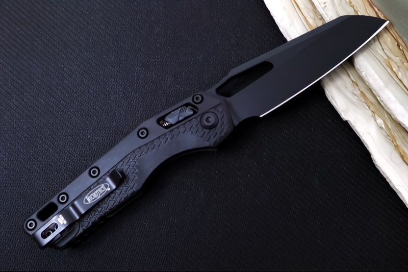 Microtech MSI Manual Folder Tactical - Black Finished Blade / Black Hardware / Black Polymer w/ Trim-Grip Handle 210T-1TPM - Northwest Knives