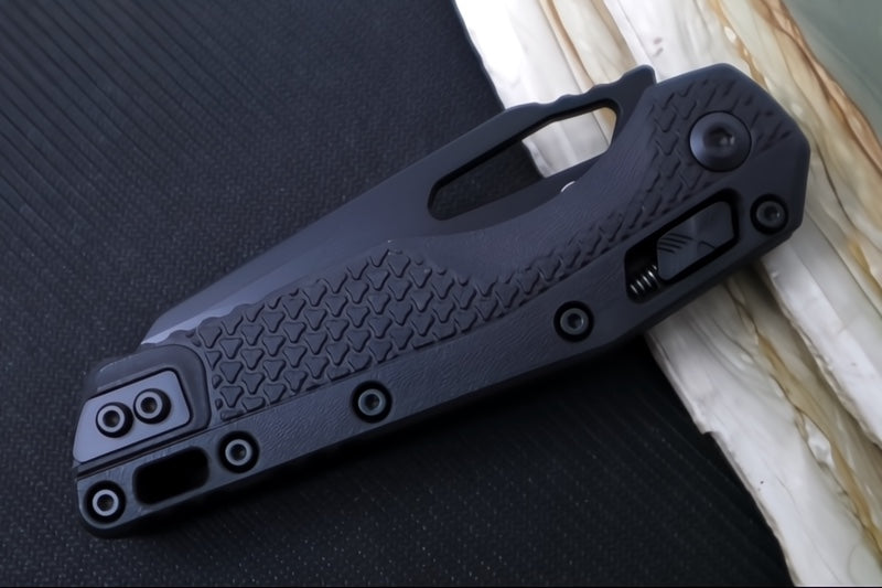 Microtech MSI Manual Folder Tactical - Black Finished Blade / Black Hardware / Black Polymer w/ Trim-Grip Handle 210T-1TPM - Northwest Knives