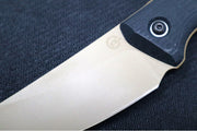 Schwarz Designs Confidante - Black Canvas Micarta Handle / Magnacut Blade / Coyote Tan Cerakote Finish / Black Kydex Sheath - Northwest Knives
