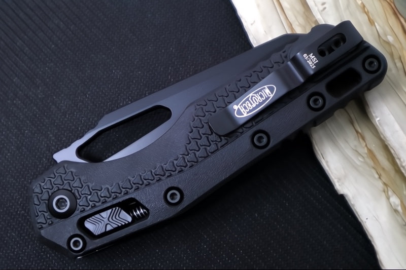 Microtech MSI Manual Folder Tactical - Black Finished Blade / Black Hardware / Black Polymer w/ Trim-Grip Handle 210T-1TPM - Northwest Knives