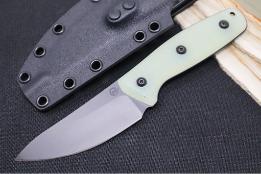 Schwarz Designs Confidante - Jade G-10 Handle / Magnacut Blade / Black Cerakote Finish / Black Kydex Sheath
