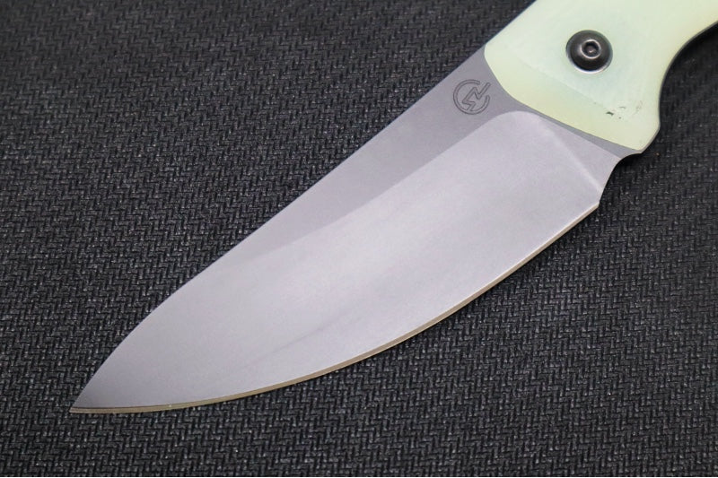 Schwarz Designs Confidante - Jade G-10 Handle / Magnacut Blade / Black Cerakote Finish / Black Kydex Sheath