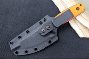 Schwarz Designs Confidante - Orange G-10 Handle / Magnacut Blade / Black Cerakote Finish / Black Kydex Sheath - Northwest Knives