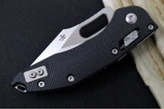 Microtech Stitch RAM-Lock Manual - Spear Point Blade with Partial Serrate / Stonewashed Finish / Black Fluted G-10 Handle 169RL-11FLGTBK - Northwest Knives