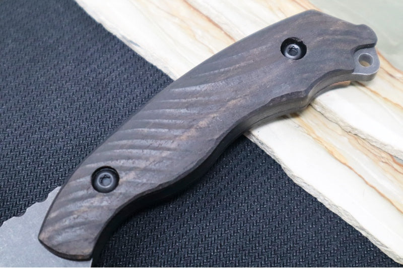 Toor Knives Raven - Carbon Finished Blade / CPM-3V Steel / Ebony Wood Handle / Kydex Sheath