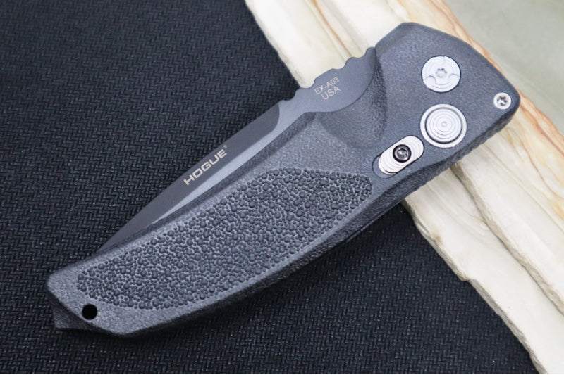 Hogue Knives EX A03 - Matte Black Polymer Handle / 154CM Drop Point Blade 34330