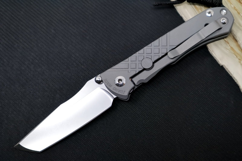 Chris Reeve Umnumzaan Left Handed - Tanto Blade / CPM-Magancut Steel / Full Titanium Handle UMN-1003