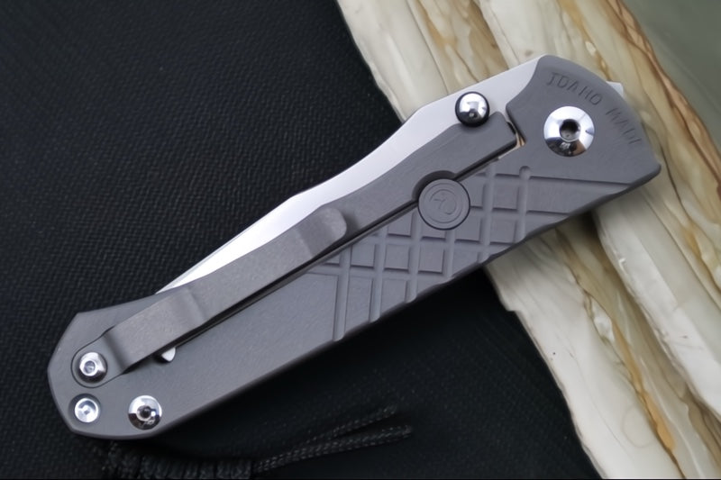 Chris Reeve Umnumzaan Left Handed - Tanto Blade / CPM-Magancut Steel / Full Titanium Handle UMN-1003
