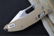 Microtech Stitch RAM-Lock Manual - Partial Serrated Wharncliffe Blade / Tan Fluted G-10 Handle 169RL-11FLGTTA - Northwest Knives