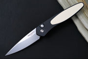 Pro Tech Newport Auto - Tuxedo Handle - S35VN Stonewash Blade - Northwest Knives