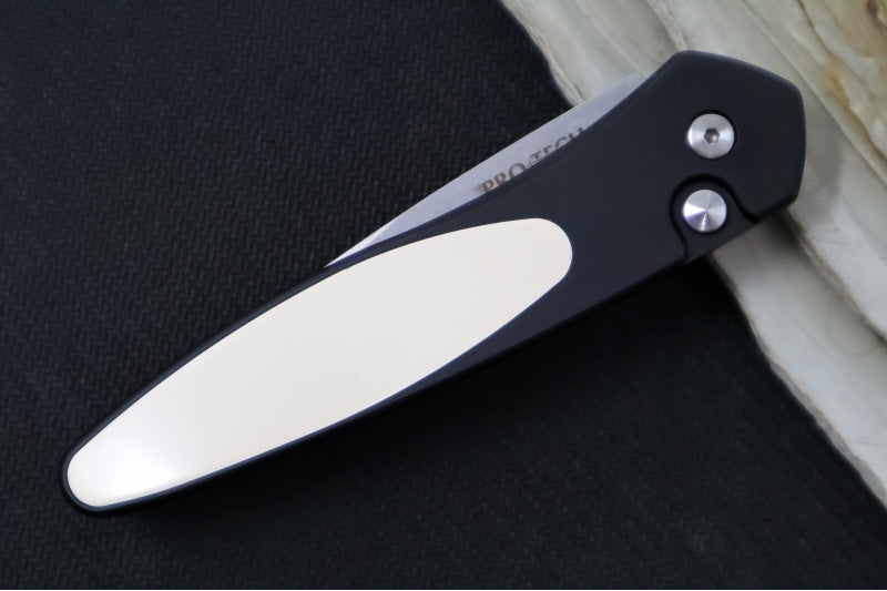 Pro Tech Newport Auto - Tuxedo Handle - S35VN Stonewash Blade