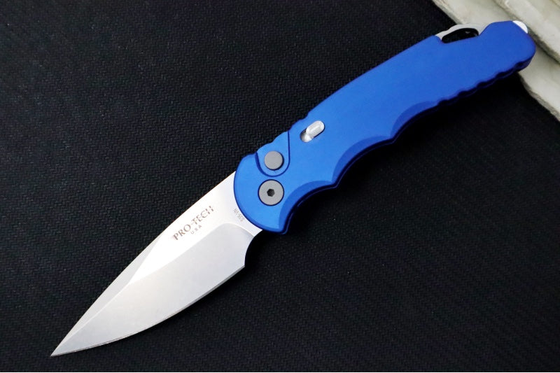 Pro Tech Tactical Response 5 Auto - Stonewash Blade / Blue Handle