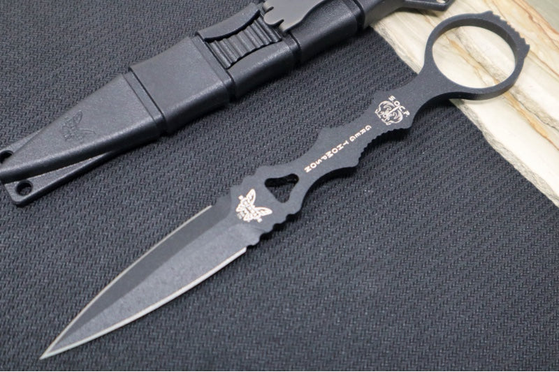 Benchmade 176BK SOCP Dagger - Black Fixed Blade / Black Handle