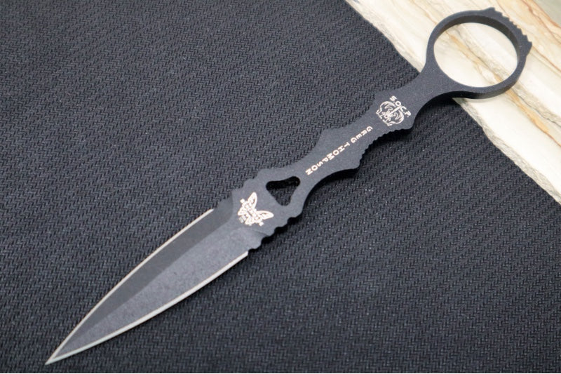 Benchmade 176BK SOCP Dagger - Black Fixed Blade / Black Handle