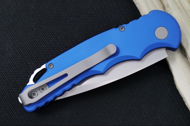 Pro Tech Tactical Response 5 Auto - Stonewash Blade / Blue Handle