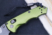 Benchmade 290BK-2 Full Immunity - Cobalt Black Cerakote Finish  / CPM-M4 Steel / Wharncliffe Blade / Woodland Green Anodized Aluminum Handle - Northwest Knives