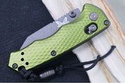 Benchmade 290BK-2 Full Immunity - Cobalt Black Cerakote Finish  / CPM-M4 Steel / Wharncliffe Blade / Woodland Green Anodized Aluminum Handle - Northwest Knives
