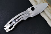 Spyderco PITS2 SLIP-IT - Full Titanium Handle / M398 Steel / Satin Finish / Drop Point Blade C269TIP - Northwest Knives