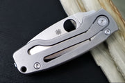 Spyderco PITS2 SLIP-IT - Full Titanium Handle / M398 Steel / Satin Finish / Drop Point Blade C269TIP - Northwest Knives