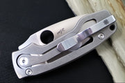 Spyderco PITS2 SLIP-IT - Full Titanium Handle / M398 Steel / Satin Finish / Drop Point Blade C269TIP - Northwest Knives