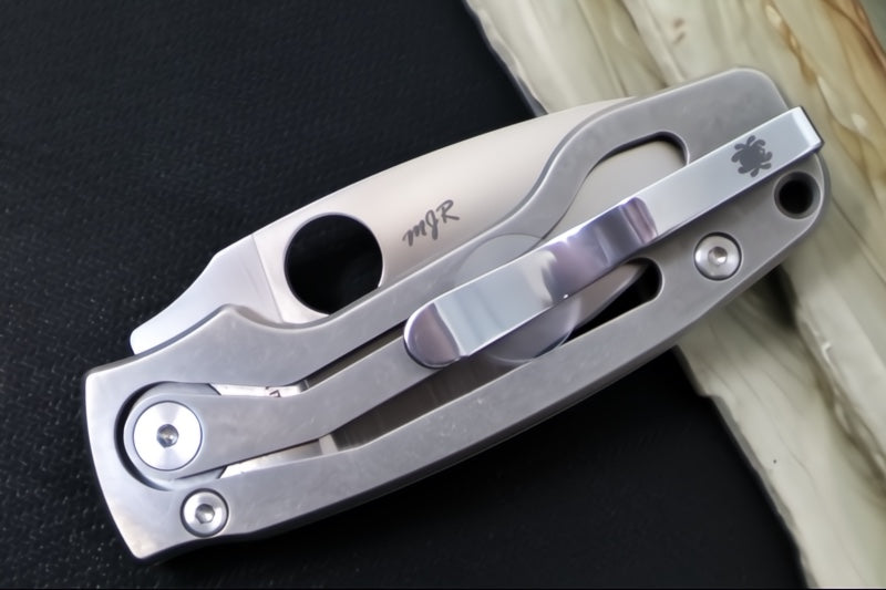 Spyderco PITS2 SLIP-IT - Full Titanium Handle / M398 Steel / Satin Finish / Drop Point Blade C269TIP - Northwest Knives