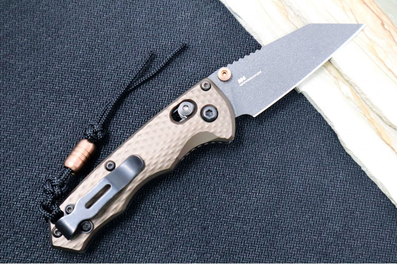 Benchmade 290BK-1 Full Immunity - Cobalt Black Cerakote Finish  / CPM-M4 Steel / Wharncliffe Blade / Flat Dark Earth Anodized Aluminum Handle