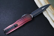 Microtech Cypher II OTF - Dagger Blade / Blackwash Finish / Red X-51 Anodized Aluminum Handle 1242-1RDX51S - Northwest Knives