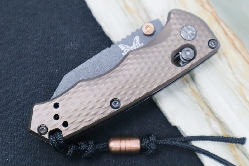 Benchmade 290BK-1 Full Immunity - Cobalt Black Cerakote Finish  / CPM-M4 Steel / Wharncliffe Blade / Flat Dark Earth Anodized Aluminum Handle