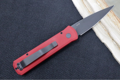 Pro Tech Godson Auto - Red Anodized Aluminum Handle / CPM-154 Blade / Black DLC Finish 721-RED